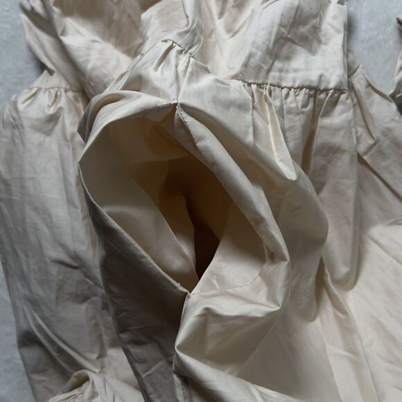 Mable Ava One Shoulder Tiered Maxi Dress Womens Sz L Cream Sleeveless - Picture 11 of 16